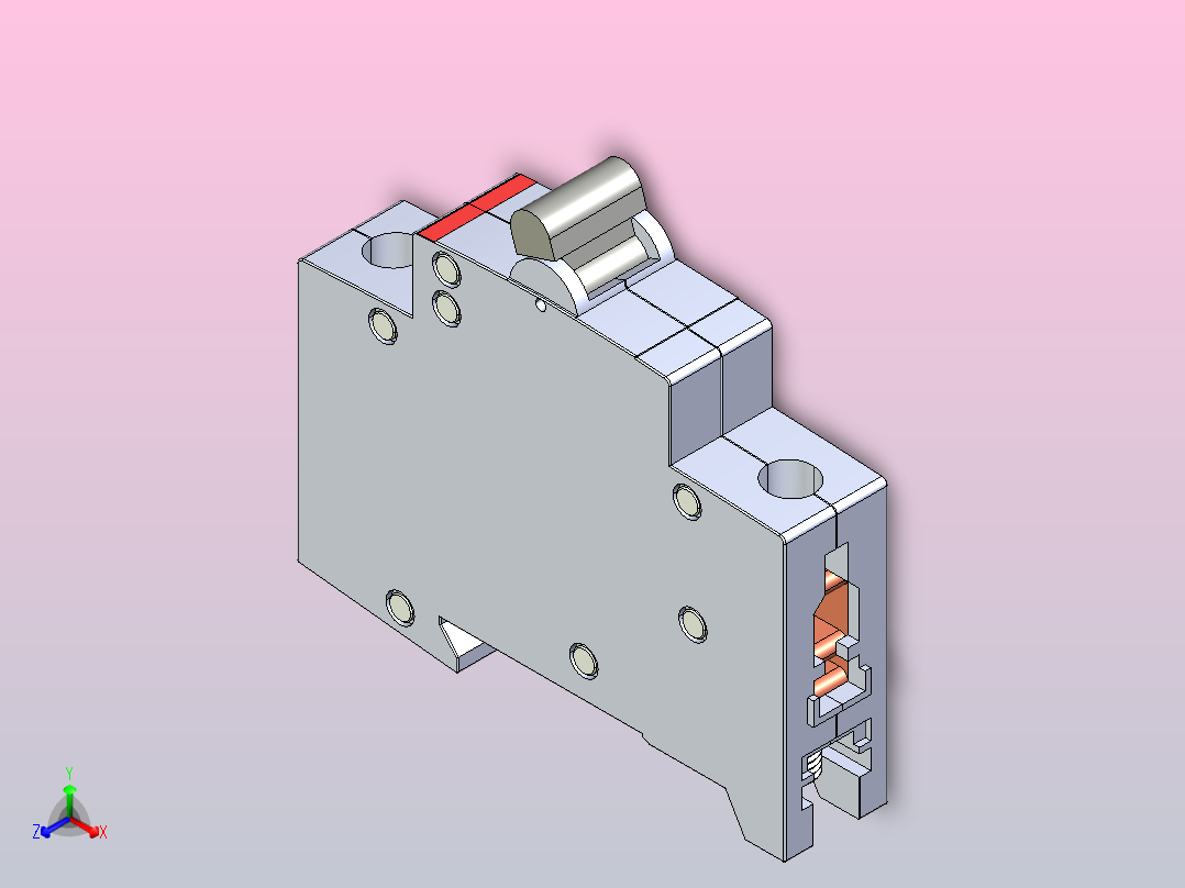 ABB NFB 1P空开断路器主视图