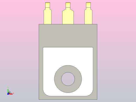 带弯曲引脚的TO-247晶体管外壳前视缩略图