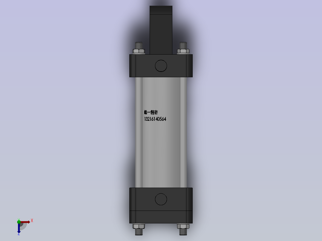HOB-CA单耳环型中高压油缸[HOB-φ63×500-CA]_缸体俯视图