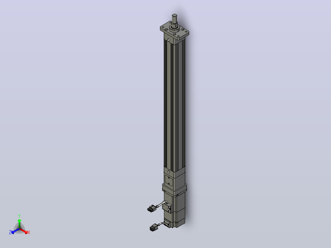 轻载电动缸TPA-ESR40-1210C-L400-M-FA-W-P40-C3正等轴测图