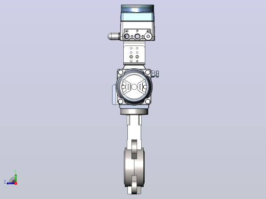 气动蝶阀DN50, 带定位器右视缩略图