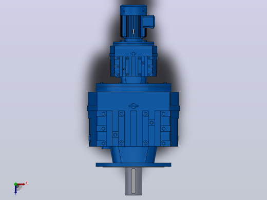 RF167R97法兰轴伸式组合型斜齿轮减速机RF167R97-Y1.1-4P-90S-M1-0°-Φ550俯视缩略图