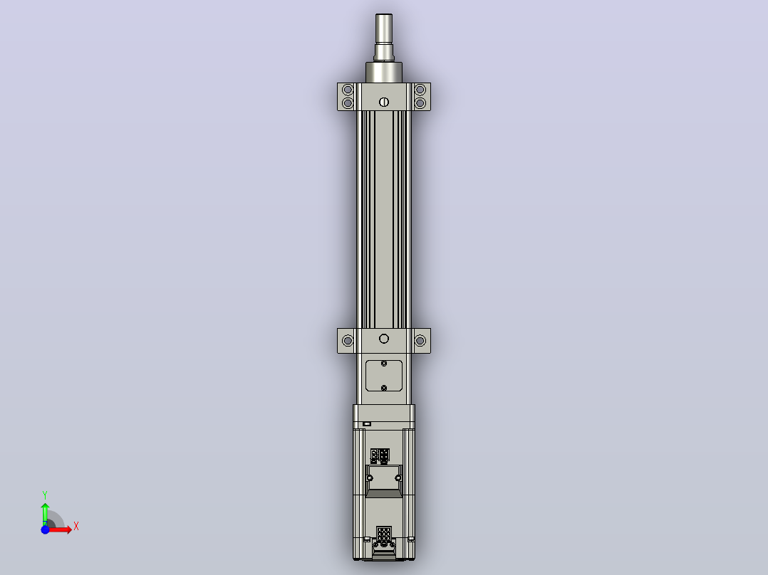 轻载电动缸TPA-ESR40-1210C-L100-M-LB-W-P40-C3前视图