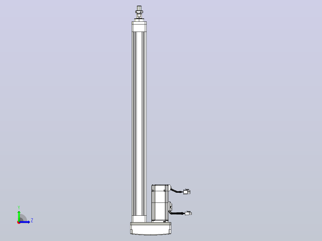 轻载电动缸TPA-ESR40-1210C-L550-MR-FA-W-P40-C3左视图