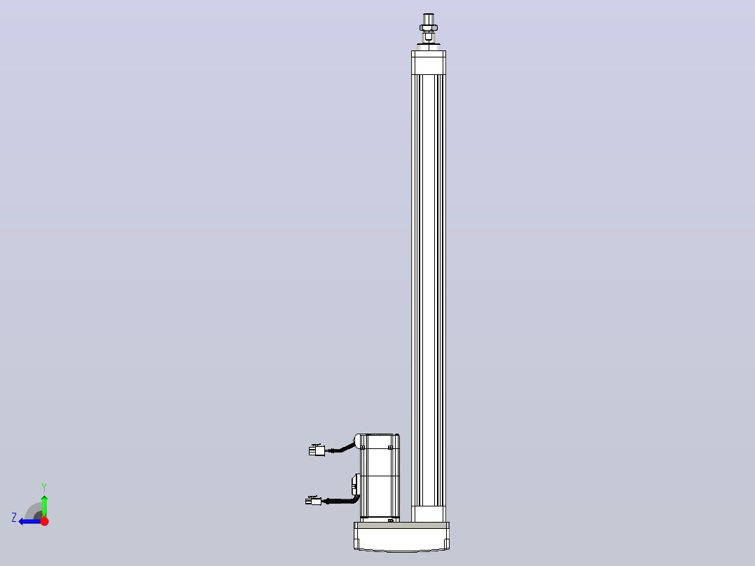 轻载电动缸TPA-ESR40-1210C-L550-MR-FA-W-P40-C3右视图