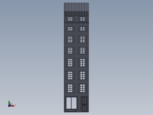 HO比例建筑模型前视缩略图