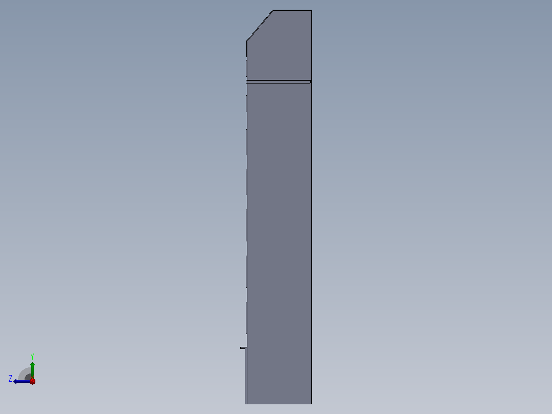 HO比例建筑模型右视图