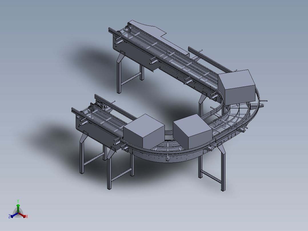 SPM U型传动带3D数模图纸 Solidworks设计主视图