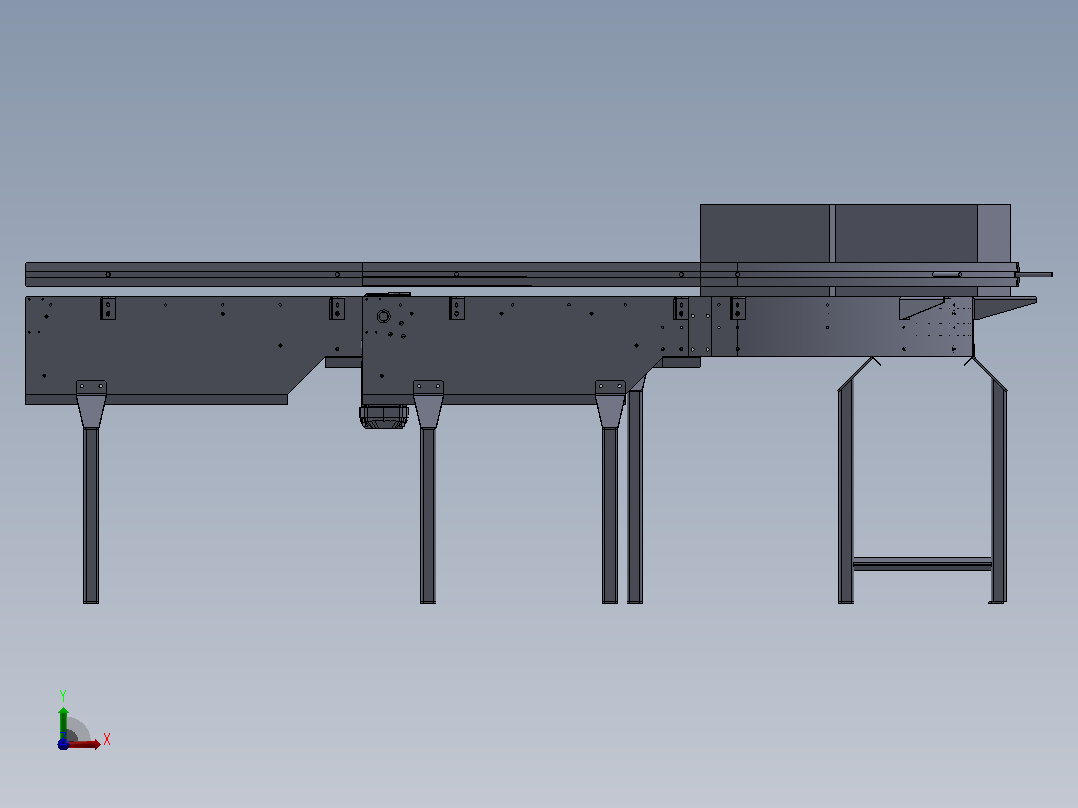 SPM U型传动带3D数模图纸 Solidworks设计前视图