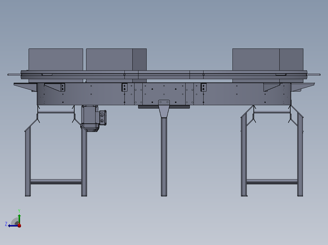 SPM U型传动带3D数模图纸 Solidworks设计右视图