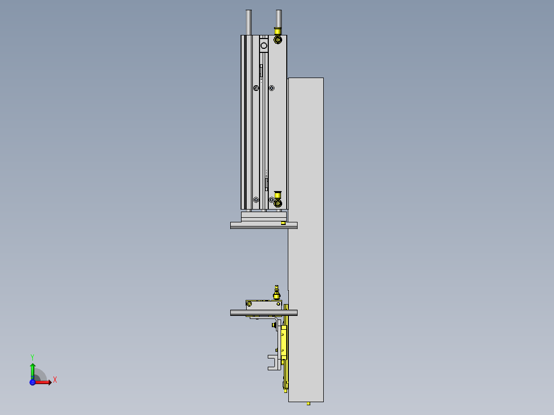 压块位置变更调整机构前视图