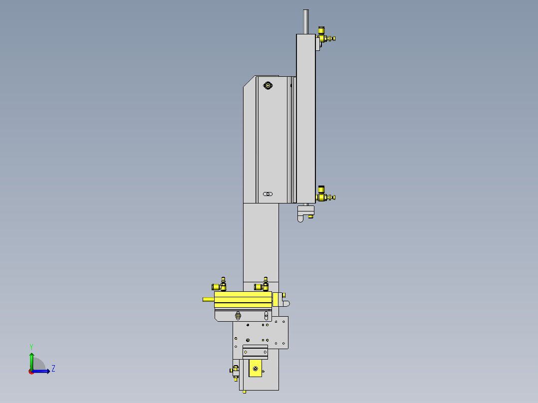 压块位置变更调整机构左视图