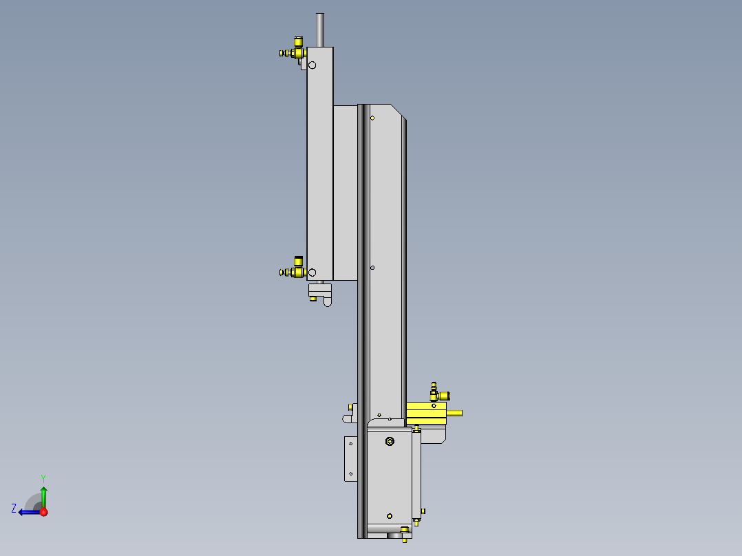 压块位置变更调整机构右视图