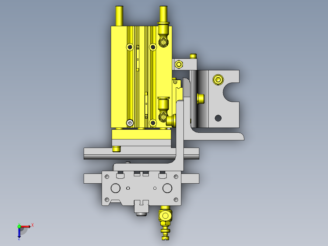 压块位置变更调整机构俯视图