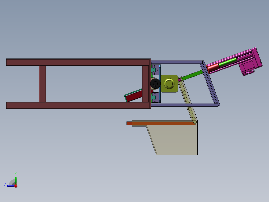 棒料平端面设备sw2020可编辑右视图