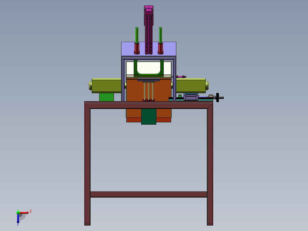 棒料平端面设备sw2020可编辑俯视图