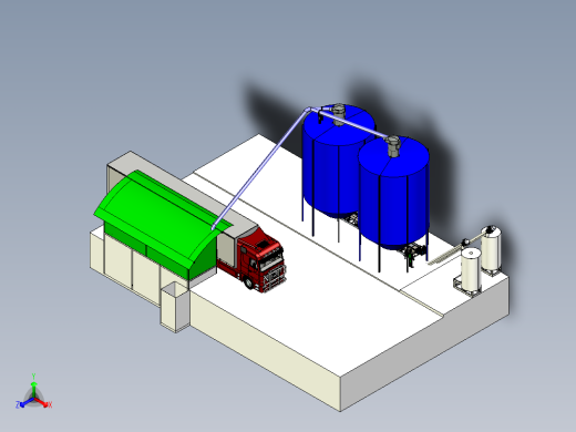 粮食筒仓后视缩略图
