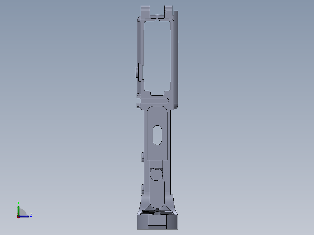 ar15自动步枪机匣3D模型左视图