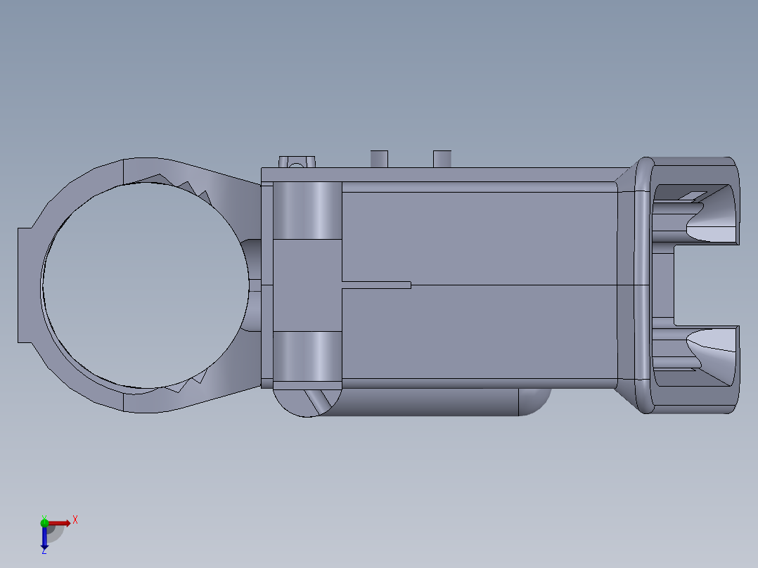ar15自动步枪机匣3D模型俯视图