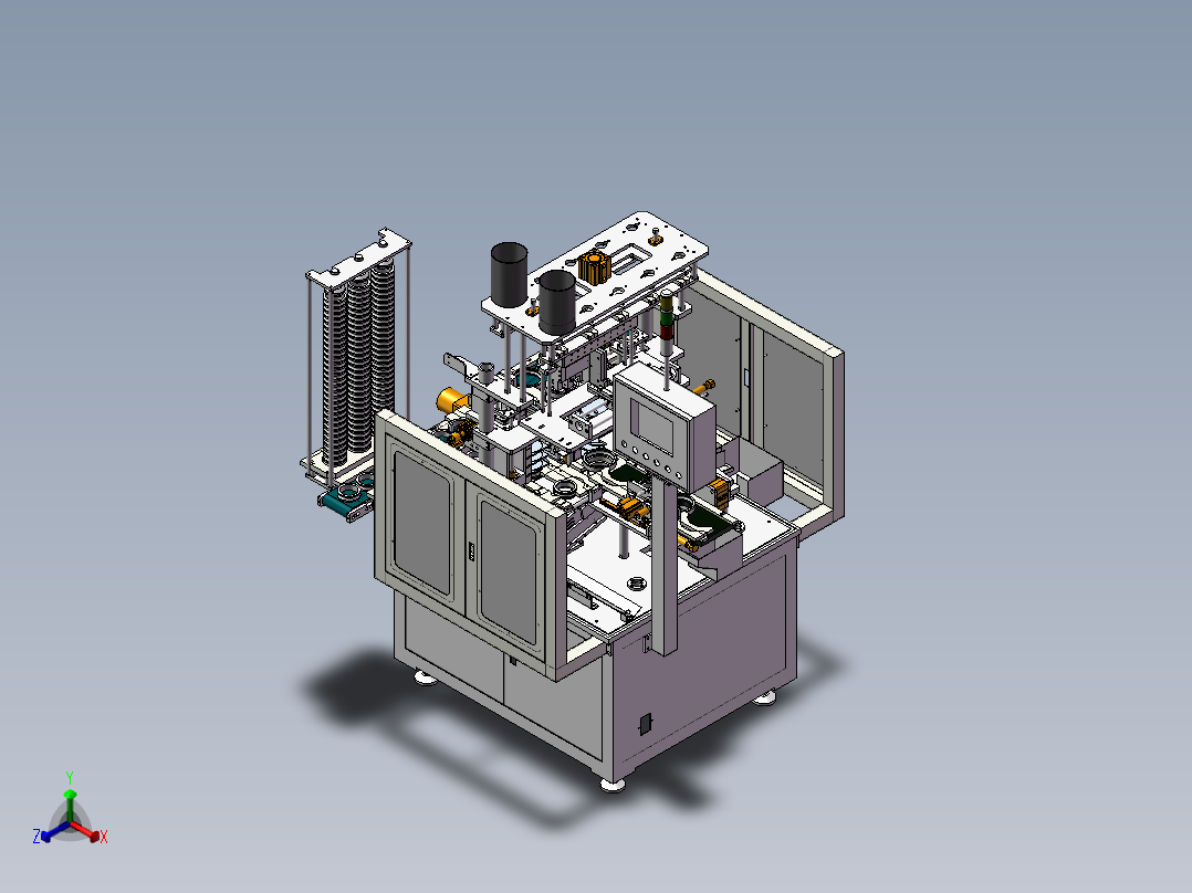 轴承自动合套机3D图纸正等轴测图