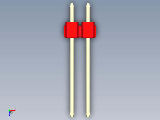 彩色公头100mil（2.54mm）系列-DS1021_red_3x02p_100mil_Type5_rev1.0俯视缩略图