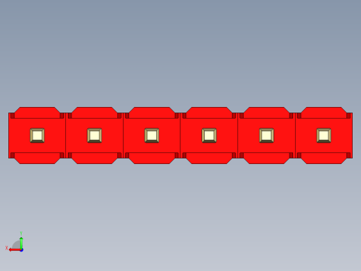 彩色公头100mil（2.54mm）系列-DS1021_red_1x06p_100mil_Type1_rev1.0后视缩略图