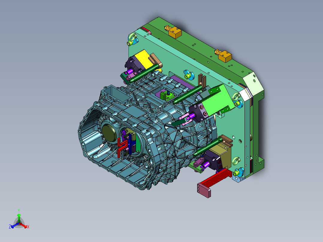 具有定位机构的缸体工装