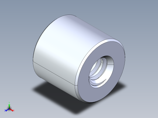 公制梯形螺母-TR16x4x36x32.STEP正等轴测缩略图