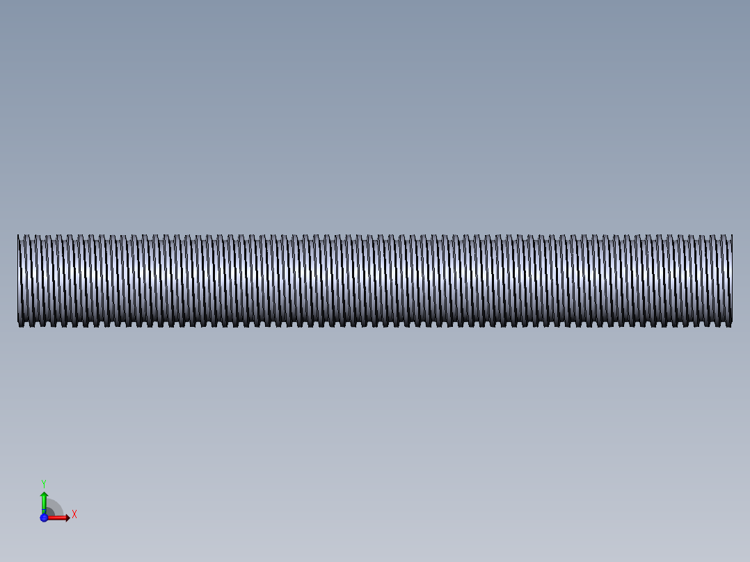 公制 （ISO） 梯形螺钉-TR26x3x200.SLDPRT前视图