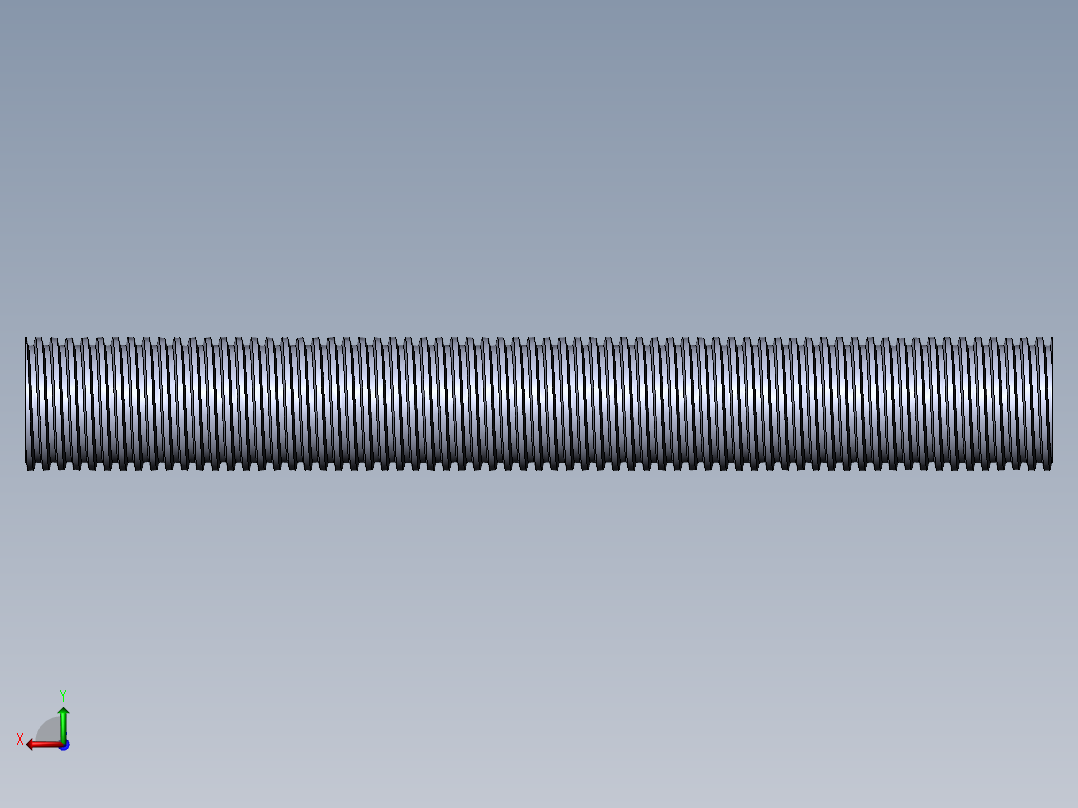 公制 （ISO） 梯形螺钉-TR26x3x200.SLDPRT后视图