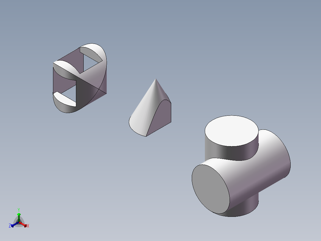 SW格式3D图(模型练习题)-054正等轴测图