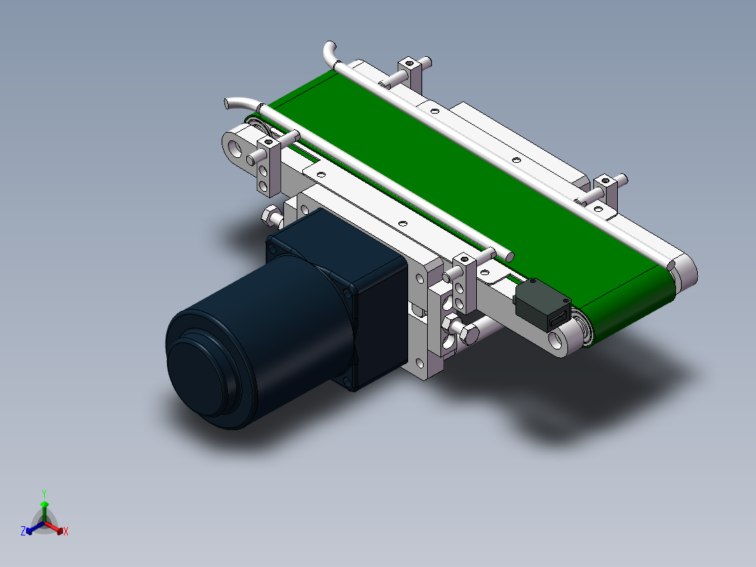 一台245mm小型输送机正等轴测图