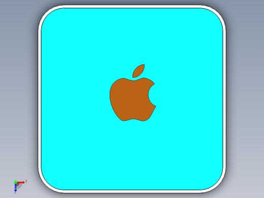 苹果Apple mac mini g4模型3D图纸俯视缩略图