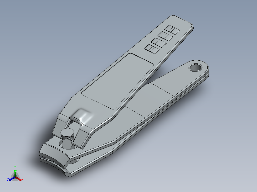 指甲刀正等轴测图