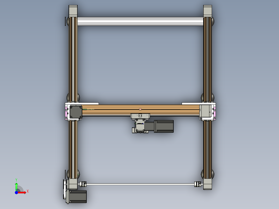 威洛博一般环境皮带-EB4+型材龙门三轴组合前视图