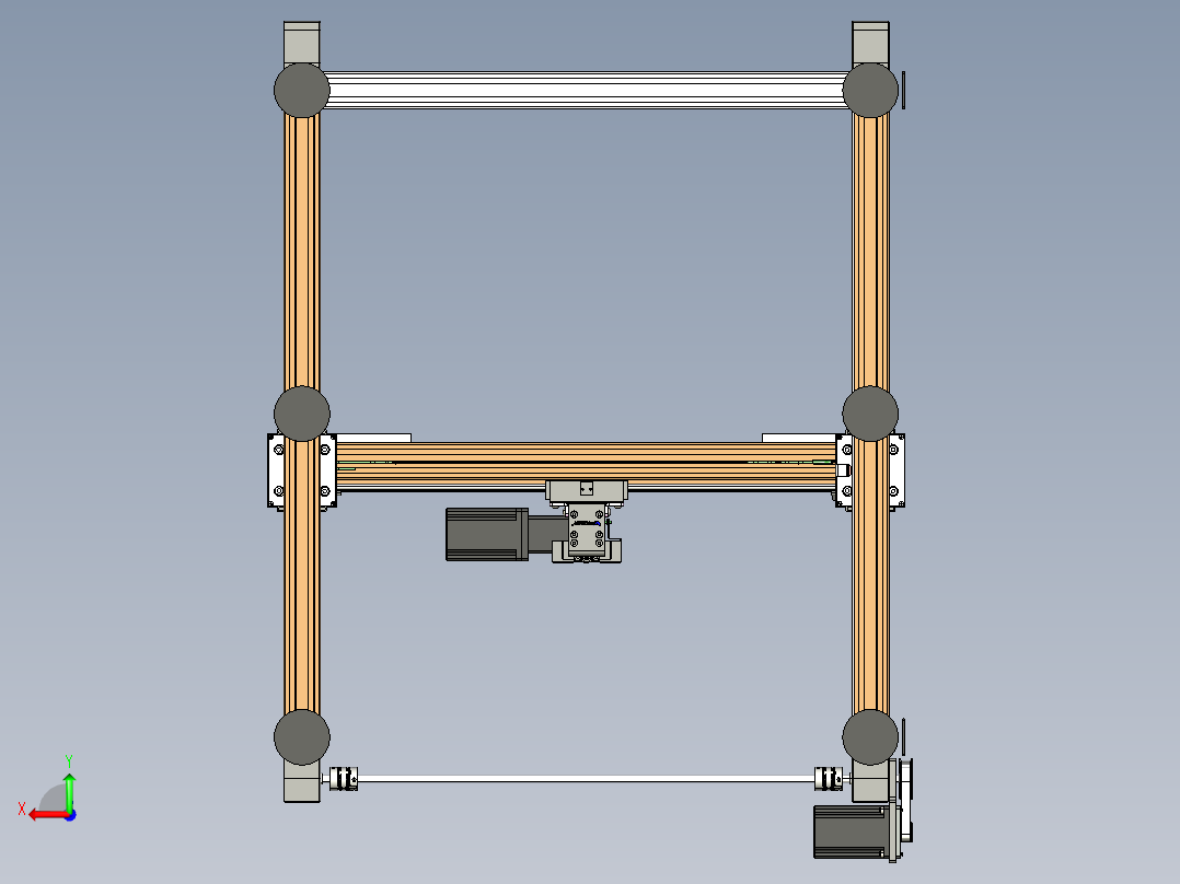 威洛博一般环境皮带-EB4+型材龙门三轴组合后视图