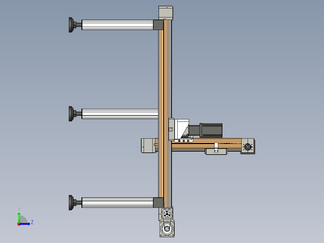 威洛博一般环境皮带-EB4+型材龙门三轴组合左视图