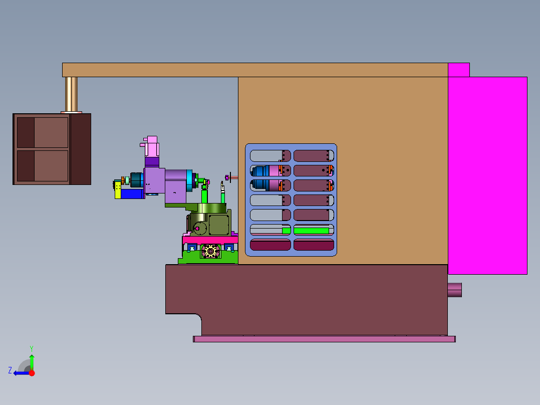 复杂型圆体刀具数控磨床右视图
