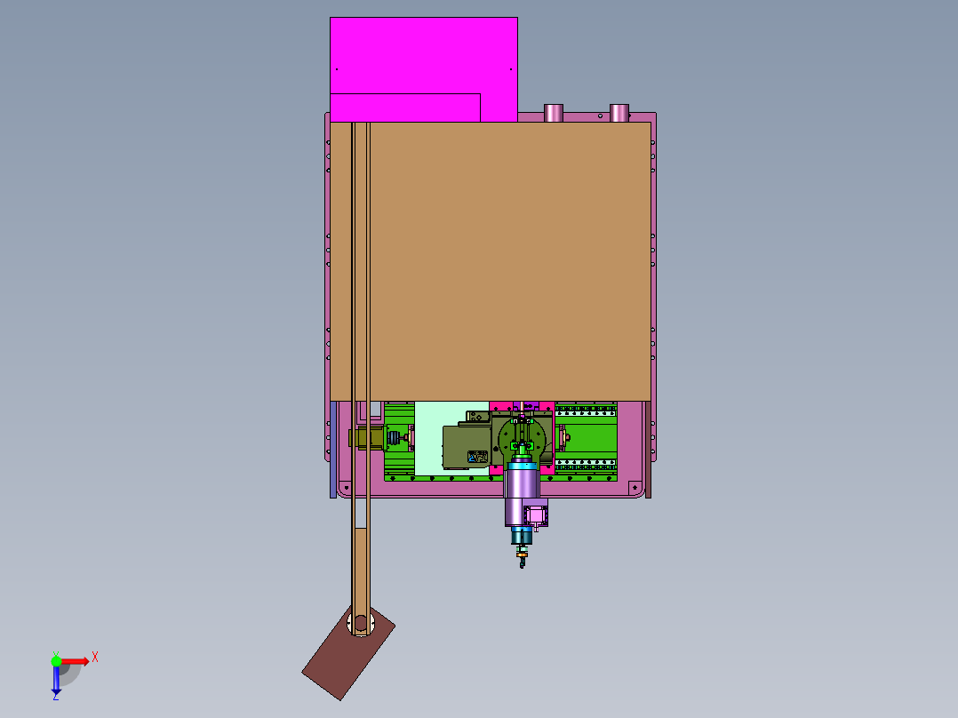 复杂型圆体刀具数控磨床俯视图