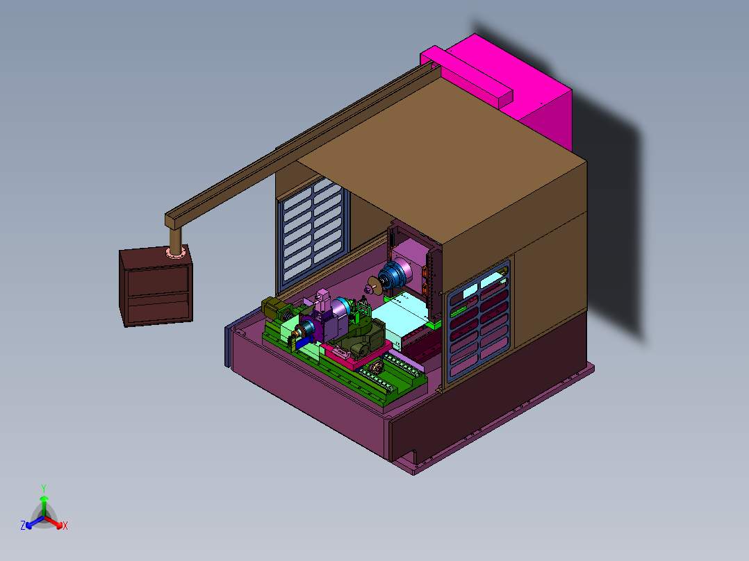复杂型圆体刀具数控磨床正等轴测图