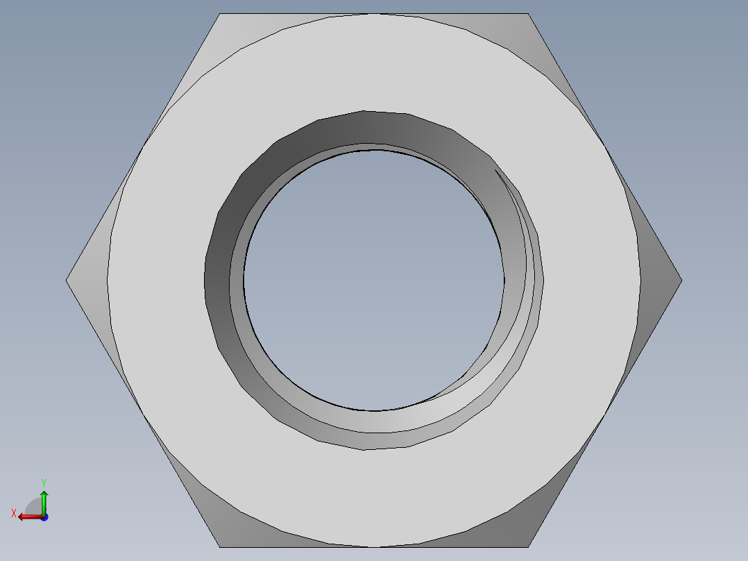DIN 934 螺母-M8 Nut.SLDPRT后视图