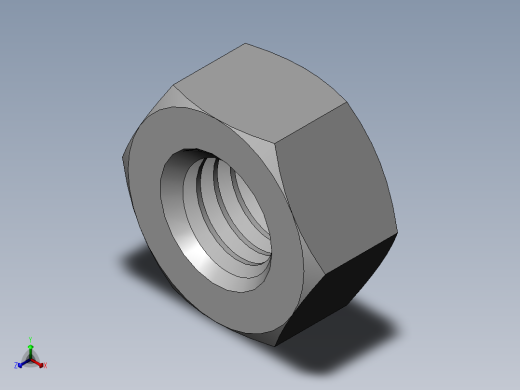 DIN 934 螺母-M8 Nut.SLDPRT正等轴测缩略图