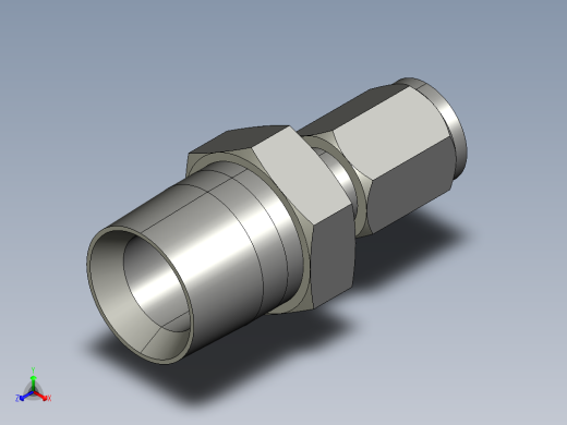 卡套式工业通用硬管接头4-8_fbu-s正等轴测缩略图