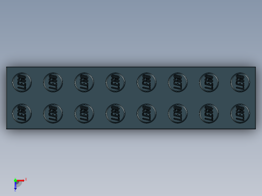 乐高套装 4421基本积木-300726 Black Brick 2 x 8.STEP俯视缩略图