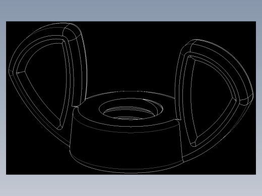 WING NUT 0.25in-20 Thread size 31-64in Base Diameter.DWG