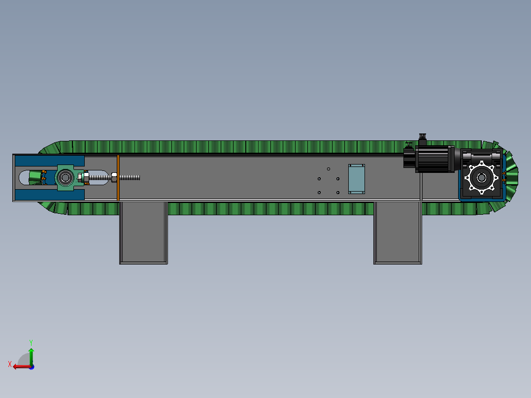 皮带秤模型后视图
