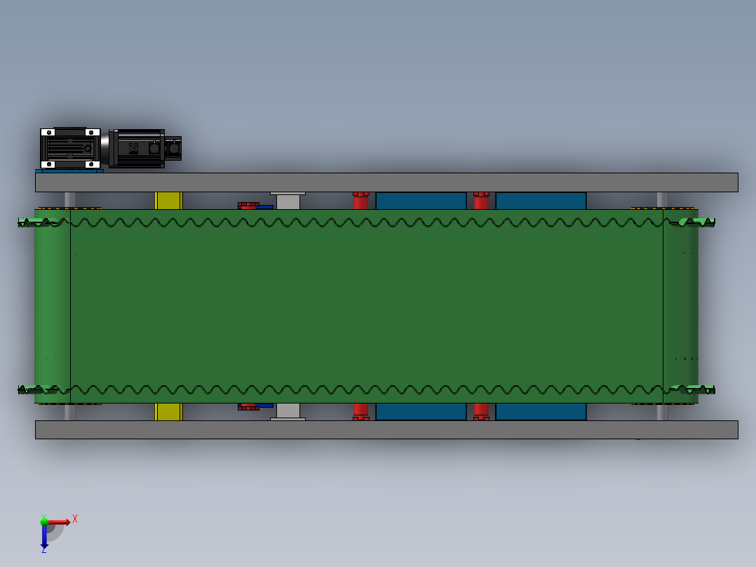 皮带秤模型俯视图