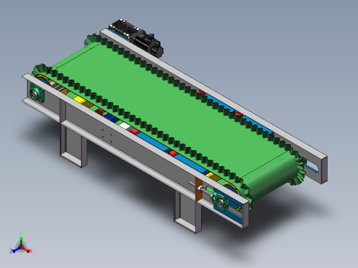 皮带秤模型正等轴测缩略图
