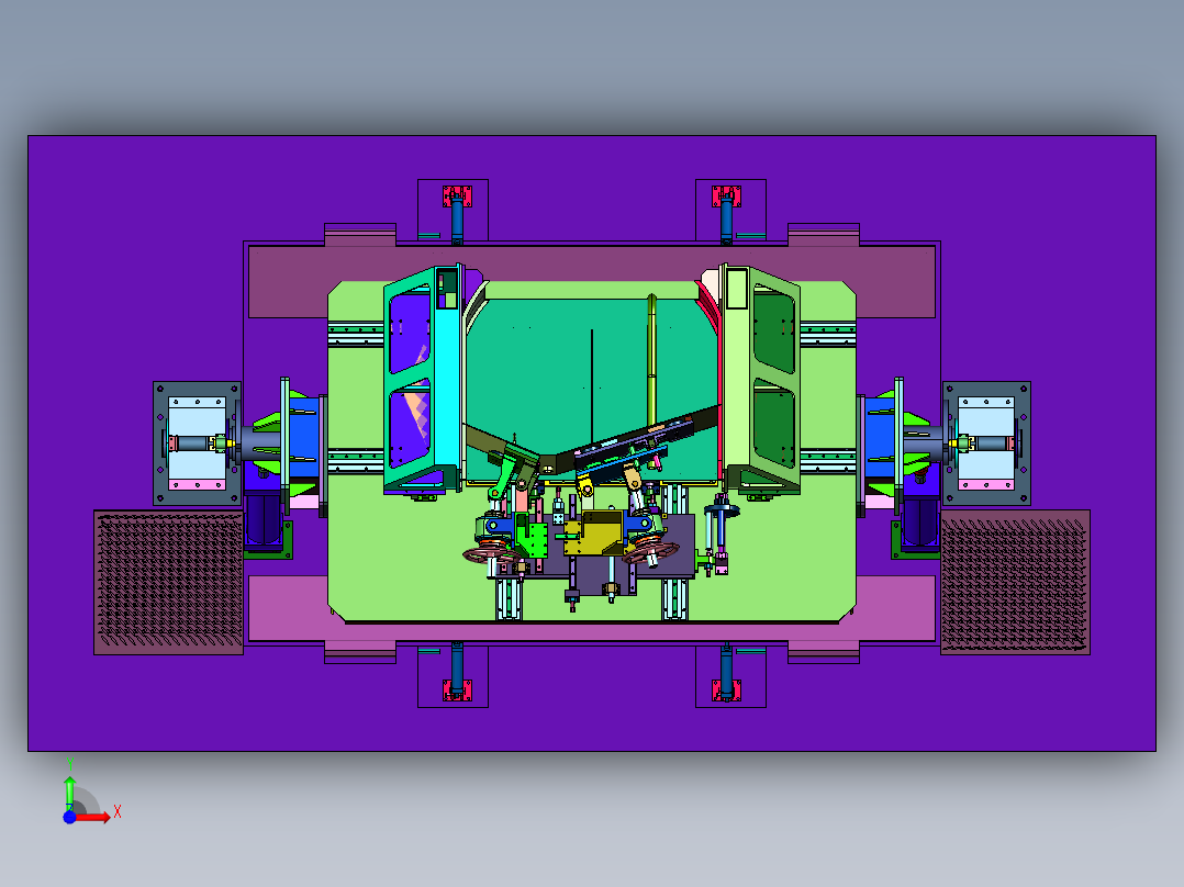 焊接工装夹具和变位机械前视图