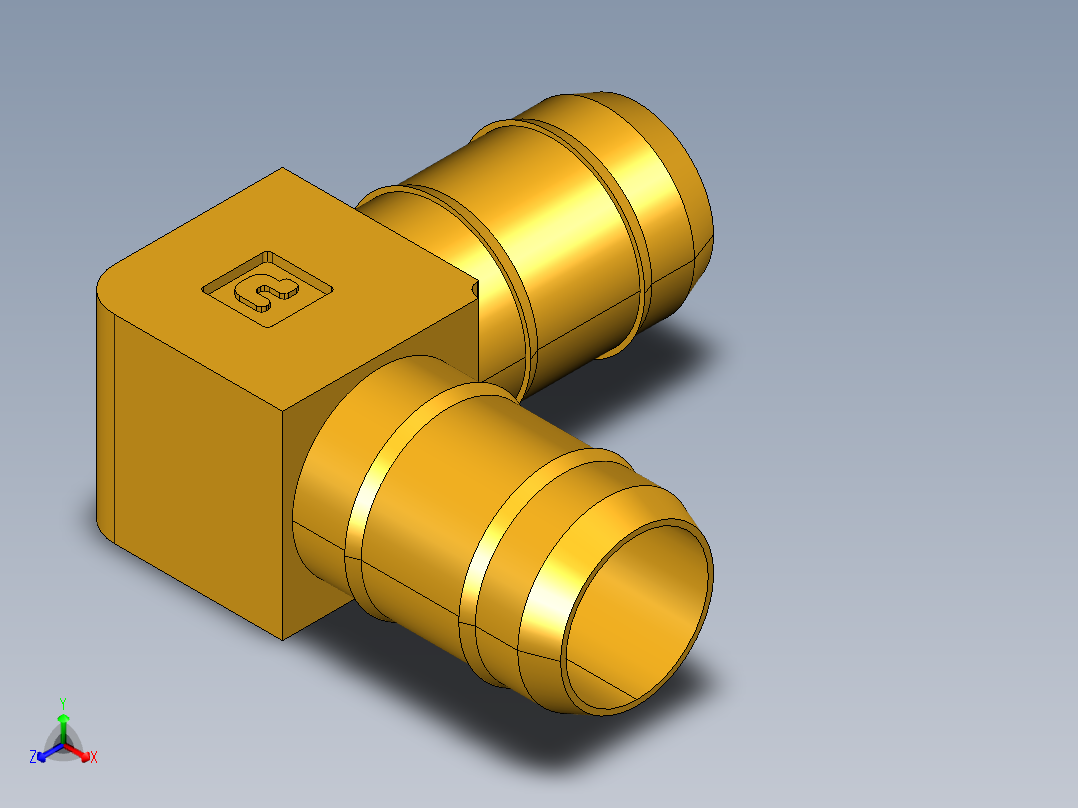 工业通用螺蚊管倒齿式工业硬管接头Union Elbow 225-8-8主视图